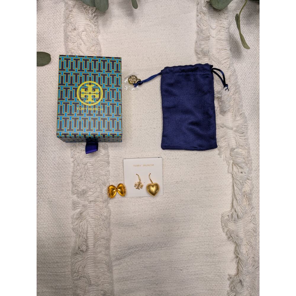 Tory Burch Heart Locket Earrings in Gold